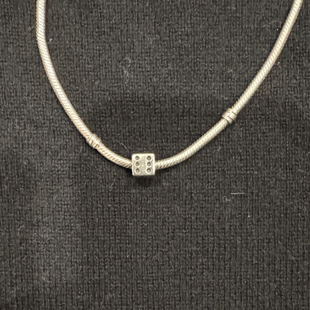 Retired Pandora Silver Dice Charm